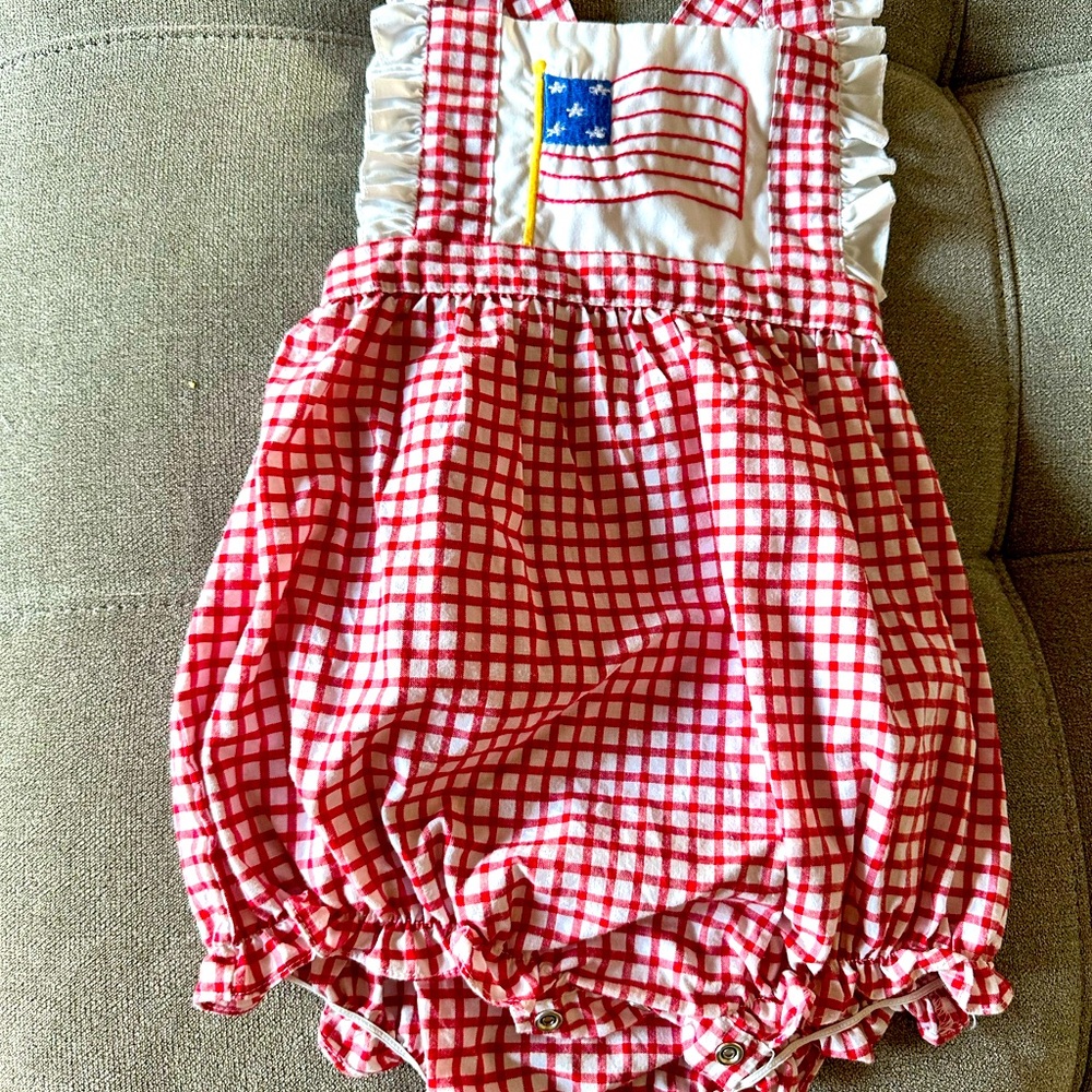 12 month 4th of July Sunsuit